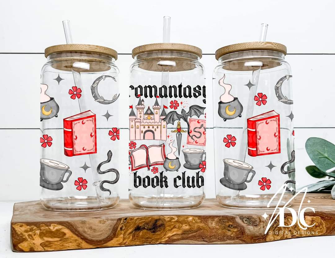 Romantasy Glass Cans (Multiple Designs)