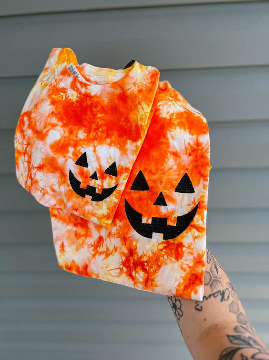 Embroidered Tye Dye Pumpkin Mama and Me